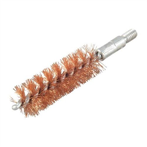 .44/.45 Bore Brushes HOPPES con setole in bronzo fosforoso, design a spirale per una pulizia efficace. Compatibili con armi H/G e R, filettature 8-32.