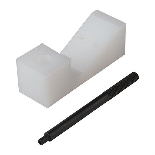 Il GAS BLOCK ASSEMBLY FIXTURE con roll pin starter facilita l'installazione del gas tube e l'inserimento del roll pin, garantendo precisione e stabilità.