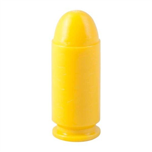 I SAF-T-TRAINERS DUMMY ROUNDS in plastica gialla sono ideali per l'allenamento, garantendo un chiaro riconoscimento e una sensazione diversa dalle munizioni vive.