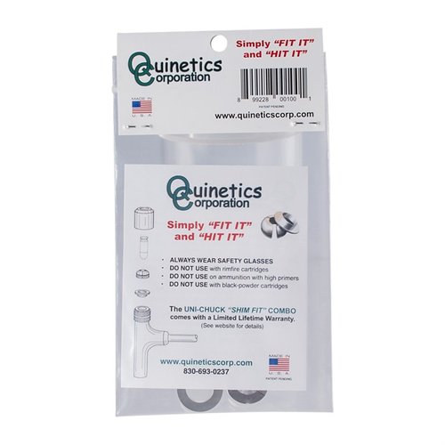 Il Quinetics Uni-Chuck Shim Fit Combo ottimizza il tuo bullet puller, aumentando l'efficienza e riducendo gli sforzi, adattabile a tutti i modelli sul mercato.