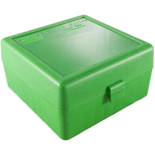 La FLIP TOP RIFLE AMMO BOX è realizzata in polipropilene indistruttibile, con cerniera meccanica garantita per 25 anni e chiusura Snap-Lock per una protezione sicura.