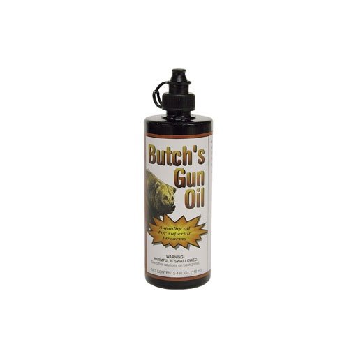 Butch's Gun Oil è un olio ad alte prestazioni che protegge le canne in acciaio inox e acciaio al carbonio, resiste al calore e alla pressione, ideale dopo Butch's Bore Shine.