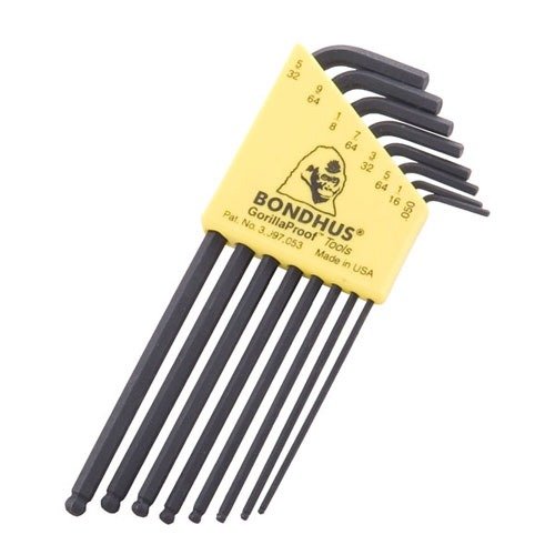 Il set di chiavi esagonali BALLDRIVER® di Bondhus offre un design con punta sferica per un accesso angolato fino a 25 gradi, costruzione durevole e storage organizzato.