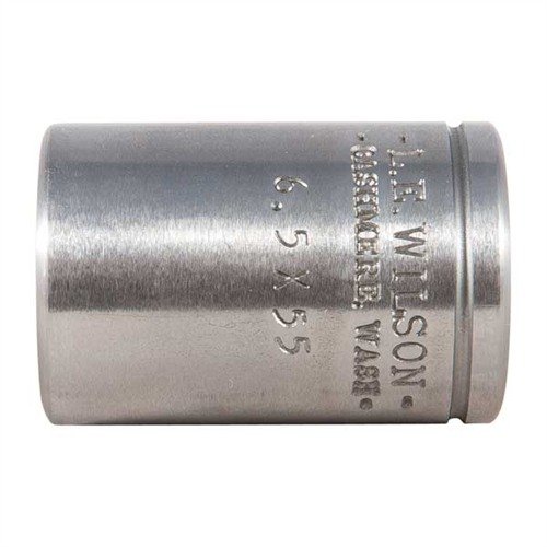 Il supporto per cartucce L.E. Wilson 6.5x55mm offre precisione e uniformità per la rifilatura, supportando il corpo della cartuccia come una camera.