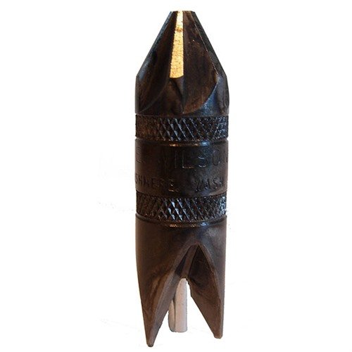 .17-.45 Cal Chamfer & Deburring Tool di L.E. WILSON è doppio, con flauti a 45 gradi per smussare e sbavare le bocche delle cartucce di fucile e pistola.