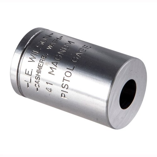 Il WILSON PISTOL MAX CASE GAGE 41 MAG misura con precisione le dimensioni critiche delle cartucce, evitando errori di oversizing e garantendo una ricarica di qualità.