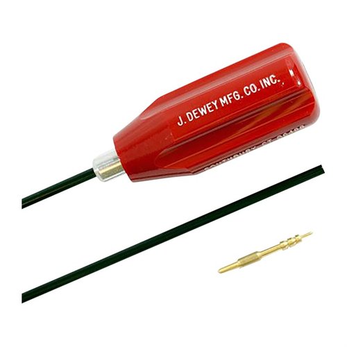 Le aste di pulizia Dewey da 17 cal, in acciaio inox, sono resistenti e perfette per fucili rimfire e center fire, con adattatori inclusi per una pulizia efficace.
