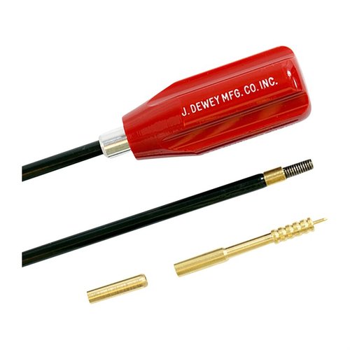 Le canne di pulizia Dewey, apprezzate dai tiratori competitivi, offrono una finitura resistente e includono adattatori per jag e spazzole, garantendo prestazioni ottimali.