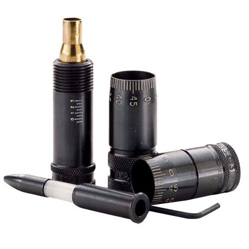 Il Precision Mic Cartridge Headspace Tool di RCBS consente di regolare con precisione i dies di sizing, misurando il set back del spalla e includendo un attrezzo per la profondità di seating.
