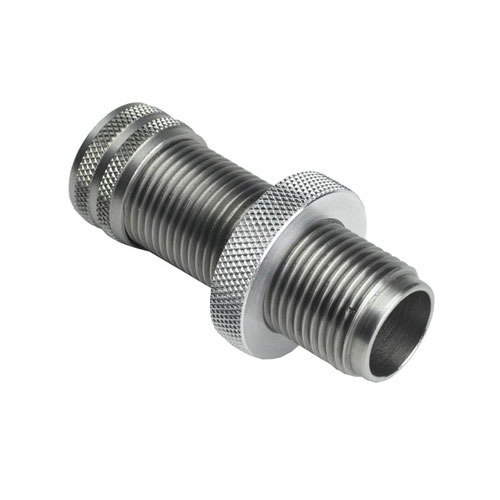 I dies espansori di seconda generazione SINCLAIR offrono una lavorazione di precisione in acciaio inox, consentendo al mandrino di centrarsi autonomamente nel collo della cartuccia.