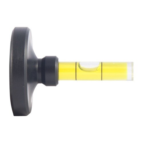 Il livello a bolla si attacca alla corona della volata per calibrare con precisione gli indicatori angolari ADI e ACI, garantendo letture accurate.