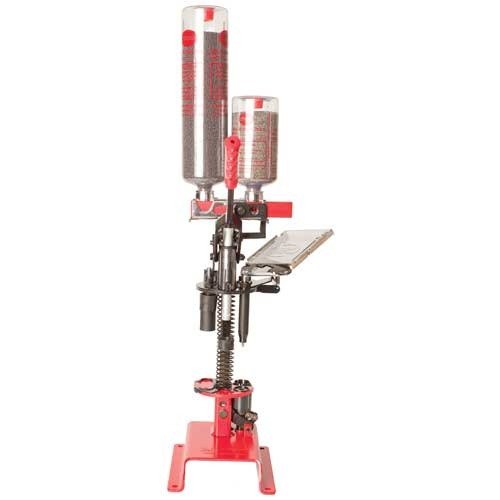 La MEC Sizemaster è una pressa di ricarica monostadio che offre semplicità ed efficienza, con alimentazione automatica E-Z Prime e riduttore "Power Ring".