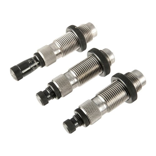 Il set di die Redding Premium Deluxe 6.5 PRC offre precisione superiore con un Carbide Size button e un Bullet Micrometer Seating Die per regolazioni precise.