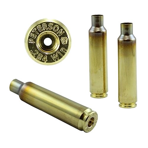 .284 Winchester Brass di Peterson Cartridge offre prestazioni superiori per i tiratori a lungo raggio, rendendolo ideale per competizioni e precisione.