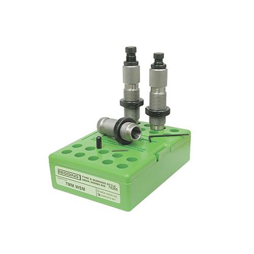 Il set di die Type S Bushing per il 300 PRC consente un controllo preciso della dimensione e tensione del collo della cartuccia, completo di accessori utili.