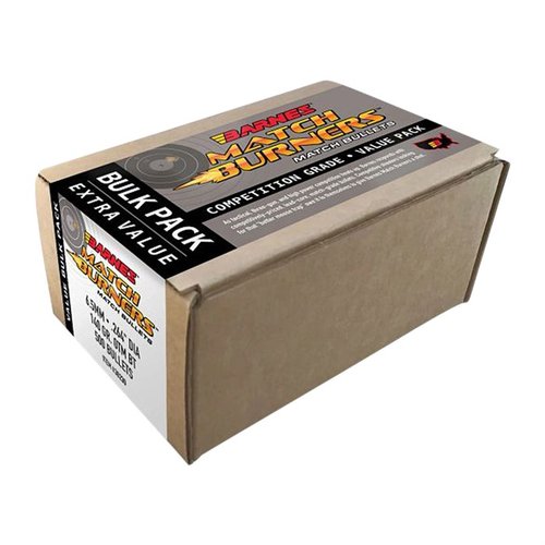 I proiettili Barnes Match Burner 6.5MM offrono precisione eccezionale e convenienza, ideali per competizioni e tiro a lunga distanza senza compromettere la qualità.