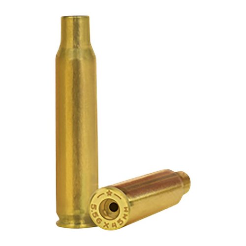 La cartuccia 5.56x45mm NATO di Starline offre una resistenza superiore grazie alla sua metallurgia, compatibile con armi .223 e 5.56mm per prestazioni affidabili.