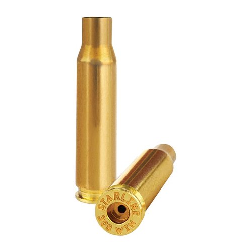 .308 Winchester Match Brass con piccolo primer offre velocità costanti e migliore accensione, ideale per tiratori competitivi e polveri difficili da accendere.
