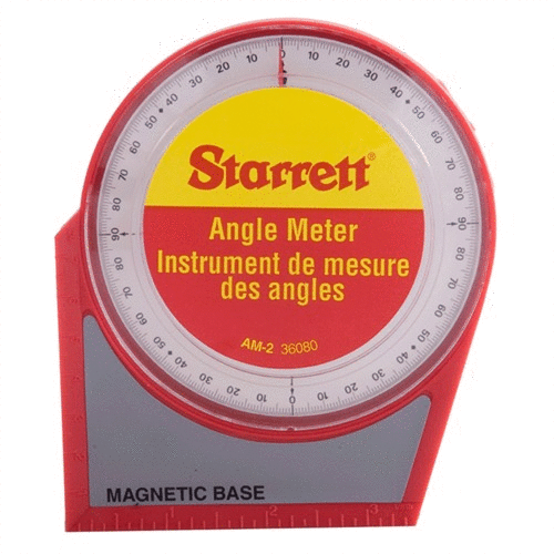 Il misuratore di angoli STARRETT in polimero ad alta resistenza offre misurazioni precise da 0 a 90 gradi, con base magnetica per un uso pratico e veloce.