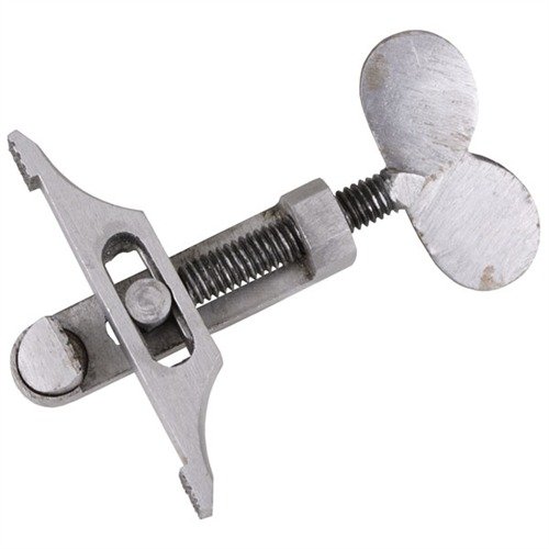 Il MAINSPRING VISE di TRACK OF THE WOLF facilita la compressione delle molle 'V' con una nuova design, ganasce regolabili e un ampio dado per una presa sicura.