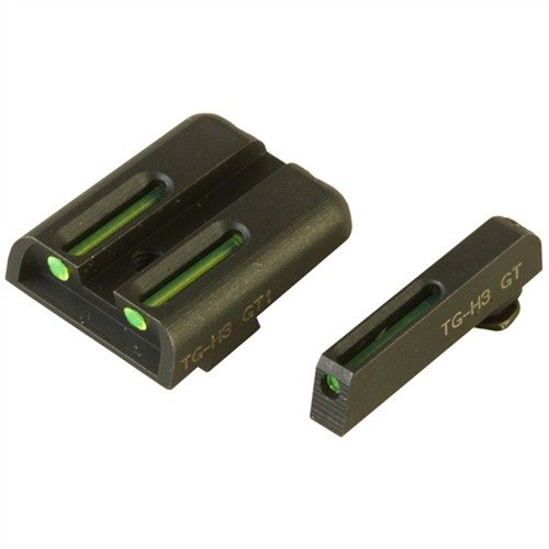 I mirini TRITIUM FIBER OPTIC (TFO) offrono visibilità in ogni condizione di luce, con un design robusto e a basso profilo per una facile installazione su Glock.