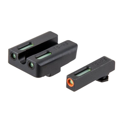 I mirini TFX Pro per Glock® offrono illuminazione costante grazie al Tritium e ottimizzano la visibilità con fibre ottiche, garantendo robustezza e protezione.