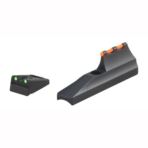 Il set di mirini REMINGTON 700 offre una visibilità migliorata grazie al mirino posteriore in fibra ottica e al mirino anteriore rosso per un rapido allineamento.