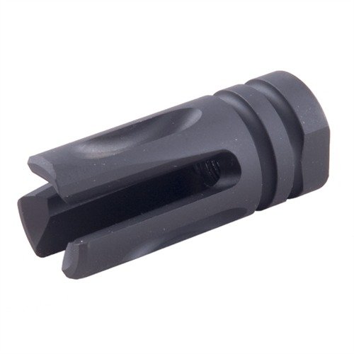 Il flash hider AR-15 ACCU-TAC 22 cal offre una dissipazione efficace del flash senza compromettere la precisione, realizzato in acciaio 4140 con finitura Melonite.