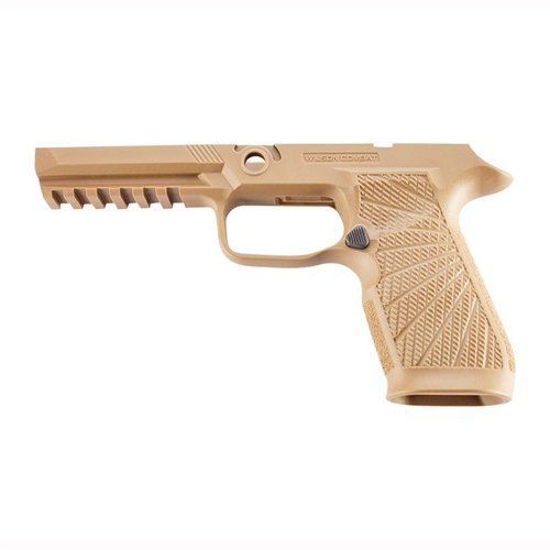Migliora il tuo tiro con il modulo grip WCP320 di Wilson Combat per SIG-SAUER P320, offrendo controllo superiore, riduzione del rinculo e comfort ergonomico.