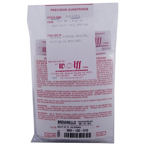 Il kit WOLFF #5 offre 100 molle a spirale in 10 design, perfette per carichi pesanti, con O.D. da .090