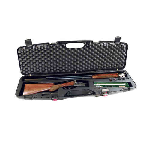 Scopri la valigia per fucile sovrapposto MEGALINE: resistente, con copertura sicura, dimensioni 97x25x10 e 2 clips + 2 combinazioni per una protezione ottimale.