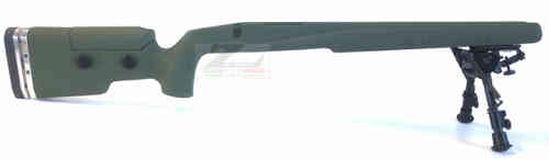 La Calciatura ZETACALCI per Remington mod. Tactical 01 Short Action è registrabile e offre un design verde opaco per massima stabilità e comfort durante il tiro.