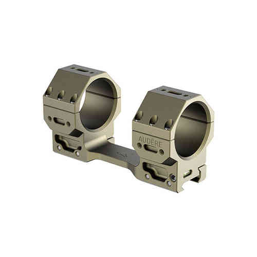 Il montaggio ottico ADVERSUS di AUDERE offre un diametro di 40 mm e un'altezza di 38 mm, garantendo stabilità e precisione senza MOA, con un elegante finish bronzo.