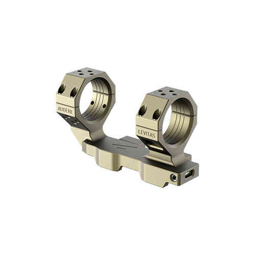 Il LEVITAS CANTILEVER SCOPE MOUNT di AUDERE, con diametro 34 e inclinazione 20 MOA, offre stabilità e precisione per il tuo ottica in un elegante finish bronzo.