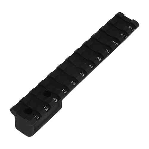 La SLITTA PER VISORE H20 L124 di ROME offre una robusta base per il montaggio di ottiche, garantendo stabilità e precisione per ogni tiro.