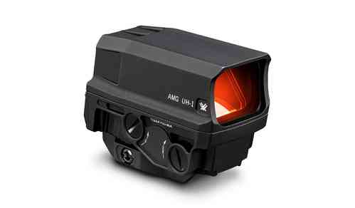 Il VORTEX AMG® UH-1 Gen II Holographic Sight offre un'ottica robusta e versatile con un campo visivo ampio, reticolo luminoso e resistenza agli urti per prestazioni superiori.